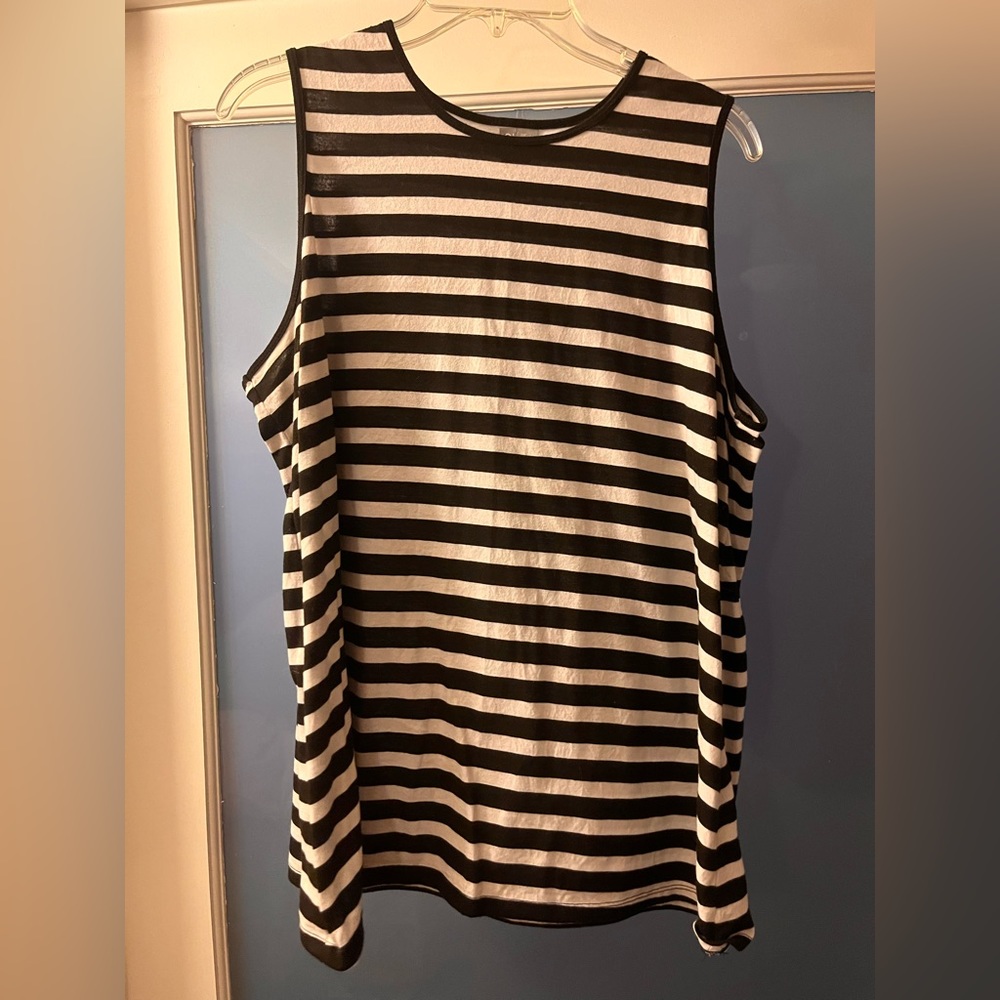 ASOS CURVE black&white striped tank size 12